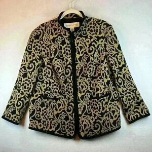 Doncaster Jacket Black & Tan Women’s 16w Vintage Formal Classy